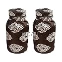 Woah LPG Gas Cylinder Cover, Coffee Embroider, Pack of 2