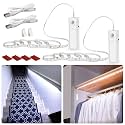 WOBANE Motion Sensor Stair Strip Lights,Rechargeable LED Closet Light,White