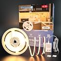WOBANE Under Cabinet Lights,Flexible COB LED Strip Light,Under Counter Lights for Kitchen,Mirror, Ceiling,Room,TV,Shelf,Closet,ETL Listed,6.6ft,640LEDs,3000K Warm White,900lm