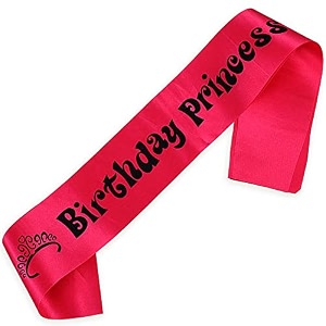 wobbox birthday satin sash for birthaday decoration theme party decoration sash pink amp black birthday princess