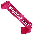 WOBBOX Birthday Girl Sash, Happy Birthday Sash For Girls, Birthday Sash For Kids, its my birthday Sash, Birthday Decoration, Dark Pink &amp; White Birthday Girl (1 Pcs) (FP3509)