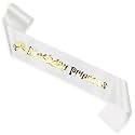 WOBBOX Birthday Girl Sash, Happy Birthday Sash, Birthday princess Sash, Birthday Sash For Kids, its my birthday Sash, Birthday Decoration, White &amp; Golden Birthday Princess (1 Pcs) (FP3522)