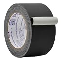 WOD Gaffer Tape, Black Low Gloss Finish Film, 2.5 inch x 60 ft. Residue Free, Non Reflective Cloth Fabric, Secure Cords, Water Resistant, Photography, Filming Backdrop, Production