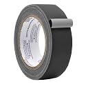 WOD Gaffer Tape, Black Low Gloss Finish Film, 1.5 inch x 60 ft. Residue Free, Non Reflective Cloth Fabric, Secure Cords, Water Resistant, Photography, Filming Backdrop, Production