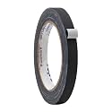 WOD Gaffer Tape, Black Low Gloss Finish Film, 1/2 inch x 60 ft. Residue Free, Non Reflective Cloth Fabric, Secure Cords, Water Resistant, Photography, Filming Backdrop, Production