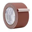 WOD Gaffer Tape, Brown Low Gloss Finish Film, 2.5 inch x 60 ft. Residue Free, Non Reflective Cloth Fabric, Secure Cords, Water Resistant, Photography, Filming Backdrop, Production