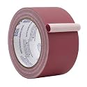 WOD Gaffer Tape, Burgundy Low Gloss Finish Film, 2.5 inch x 60 ft. Residue Free, Non Reflective Cloth Fabric, Secure Cords, Water Resistant, Photography, Filming Backdrop, Production