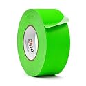 WOD Gaffer Tape, Fluorescent Green Low Gloss Finish Film, 4 inch x 60 ft. Residue Free, Non Reflective Cloth Fabric, Secure Cords, Water Resistant, Photography, Filming Backdrop, Production