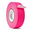 WOD Gaffer Tape, Fluorescent Pink Low Gloss Finish Film, 12 inch x 60 ft. Residue Free, Non Reflective Cloth Fabric, Secure Cords, Water Resistant, Photography, Filming Backdrop, Production