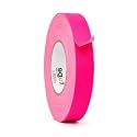 WOD Gaffer Tape, Fluorescent Pink Low Gloss Finish Film, 1 inch x 60 ft. Residue Free, Non Reflective Cloth Fabric, Secure Cords, Water Resistant, Photography, Filming Backdrop, Production