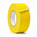 WOD Gaffer Tape, Fluorescent Yellow Low Gloss Finish Film, 12 inch x 60 ft. Residue Free, Non Reflective Cloth Fabric, Secure Cords, Water Resistant, Photography, Filming Backdrop, Production