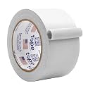 WOD Gaffer Tape, White Low Gloss Finish Film, 2.5 inch x 60 ft. Residue Free, Non Reflective Cloth Fabric, Secure Cords, Water Resistant, Photography, Filming Backdrop, Production