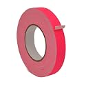 WOD GTMC12F Professional Grade Gaffer Tape, Fluorescent Pink - 1 inch x 60 ft. No Sticky Residue, For Cables, Non Reflective, Easy to Tear, Gaff Cloth for Trade Shows, Concerts