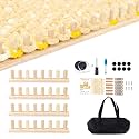 WodGod 62.8” Chunky Blanket Loom Kit, Knitting Loom for Chunky Yarn, Modular Yarn Loom for Blankets with Storage Bag, Anti-Slip Base, Premium Rubber Wood Loom Knitting Set