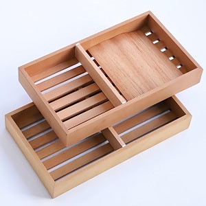 Woho 2pcs Spanish Cedar Cigar Tray with