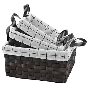Woho Storage Baskets for Shelves Black