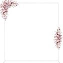 Wokceer Square Wedding Arch Backdrop Stand White Metal Arch 7.2FT x 6.6FT