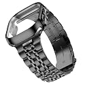 Wolait Compatible with Apple Watch Bands for Men 49mm 46mm 45mm 44mm 42mm 41mm 40mm 38mm,Stainless Steel Metal iWatch Bands with Screen Protector Case for Apple Watch Series11-1SE3/2/1,Ultra 3 2 1