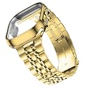 Wolait Compatible with Apple Watch Bands for Men 49mm 46mm 45mm 44mm 42mm 41mm 40mm 38mm,Stainless Steel Metal iWatch Bands with Screen Protector Case for Apple Watch Series11-1SE3/2/1,Ultra 3 2 1
