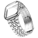 Wolait Compatible with Apple Watch Bands for Men 49mm 46mm 45mm 44mm 42mm 41mm 40mm 38mm,Stainless Steel Metal iWatch Bands with Screen Protector Case for Apple Watch Series11-1SE3/2/1,Ultra 3 2 1