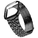 Wolait Compatible with Apple Watch Bands for Men 49mm 46mm 45mm 44mm 42mm 41mm 40mm 38mm,Stainless Steel Metal iWatch Bands with Screen Protector Case for Apple Watch Series11-1SE3/2/1,Ultra 3 2 1