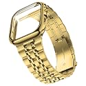 Wolait Compatible with Apple Watch Bands for Men 49mm 46mm 45mm 44mm 42mm 41mm 40mm 38mm,Stainless Steel Metal iWatch Bands with Screen Protector Case for Apple Watch Series11-1SE3/2/1,Ultra 3 2 1