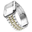 Wolait Compatible with Apple Watch Bands for Men 49mm 46mm 45mm 44mm 42mm 41mm 40mm 38mm,Stainless Steel Metal iWatch Bands with Screen Protector Case for Apple Watch Series11-1SE3/2/1,Ultra 3 2 1
