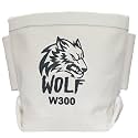 Wolf Canvas Tool Pouch, Tunnel Belt Loop, Bull Pin Loops & Bolt Bag Tote | Tradesman, Ironworker, Carpenter, 5’’x10’’x9’’