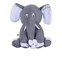 White Pink Baby Elephant Soft Toy Kids Boys/Girls (Grey)