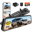 WOLFBOX G900 Core 12" 4K Mirror Dash Cam, 8MP STARVIS 2 IMX678 Night Vision
