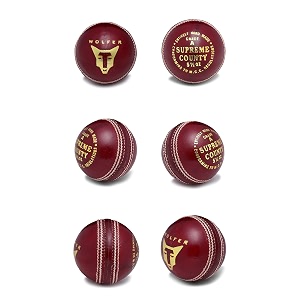 wolfer supreme county red leather ball pack of six