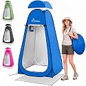 WolfWise PRO Pop Up Shower Tent with Silver Coated, Floor and Rain Fly