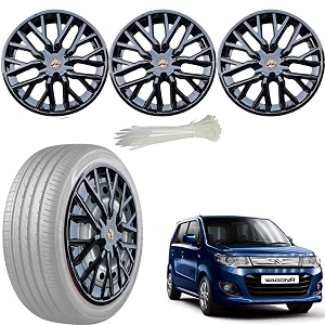 wolkomhome car accessories wheel cap hub cap 13 inch wheel cover delta full black set of 4 wheel cap for wagon r 2017