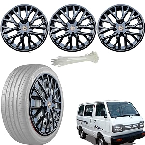 wolkomhome car accessories wheel cap hub cap 12 inch wheel cover delta full black set of 4 wheel cap for omni