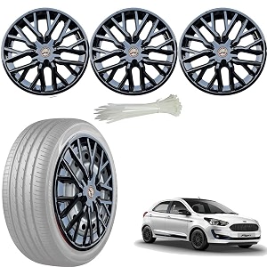 wolkomhome car accessories wheel cap hub cap 14 inch wheel cover delta full black set of 4 wheel cap for figo