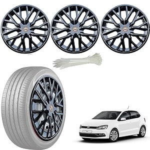 wolkomhome car accessories wheel cap hub cap 15 inch wheel cover delta full black set of 4 wheel cap for polo exquisite