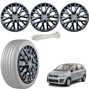 wolkomhome car accessories wheel cap hub cap 15 inch wheel cover delta full black set of 4 wheel cap for ertiga type 1