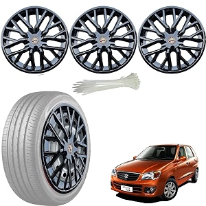wolkomhome car accessories wheel cap hub cap 13 inch wheel cover delta full black set of 4 wheel cap for alto k10
