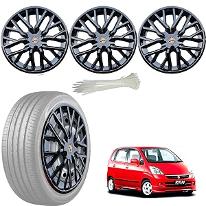 wolkomhome car accessories wheel cap hub cap 13 inch wheel cover delta full black set of 4 wheel cap for zen estilo type 1