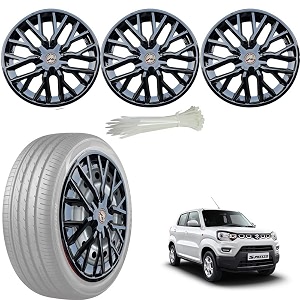 wolkomhome car accessories wheel cap hub cap 14 inch wheel cover delta full black set of 4 wheel cap for s presso