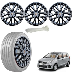 wolkomhome car accessories wheel cap hub cap 15 inch wheel cover delta full black set of 4 wheel cap for ertiga
