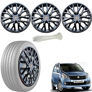 wolkomhome car accessories wheel cap hub cap 13 inch wheel cover delta full black set of 4 wheel cap for wagon r 2010