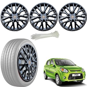wolkomhome car accessories wheel cap hub cap 12 inch wheel cover delta full black set of 4 wheel cap for alto 800 2016