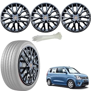wolkomhome car accessories wheel cap hub cap 14 inch wheel cover delta full black set of 4 wheel cap for wagon r 2022