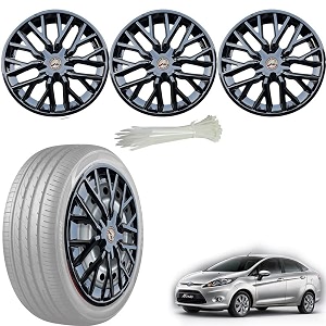 wolkomhome car accessories wheel cap hub cap 14 inch wheel cover delta full black set of 4 wheel cap for fiesta old