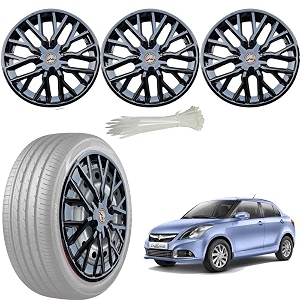 wolkomhome car accessories wheel cap hub cap 14 inch wheel cover delta full black set of 4 wheel cap for dzire 2015