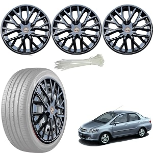wolkomhome car accessories wheel cap hub cap 14 inch wheel cover delta full black set of 4 wheel cap for city zx
