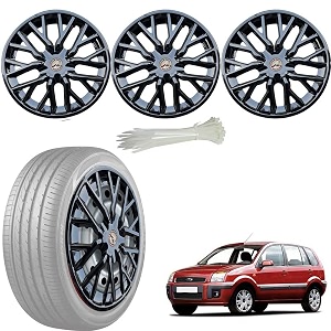 wolkomhome car accessories wheel cap hub cap 15 inch wheel cover delta full black set of 4 wheel cap for fusion