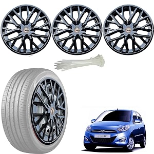 wolkomhome car accessories wheel cap hub cap 13 inch wheel cover delta full black set of 4 wheel cap for i10 type 2 new