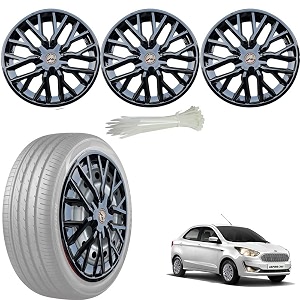 wolkomhome car accessories wheel cap hub cap 14 inch wheel cover delta full black set of 4 wheel cap for aspire